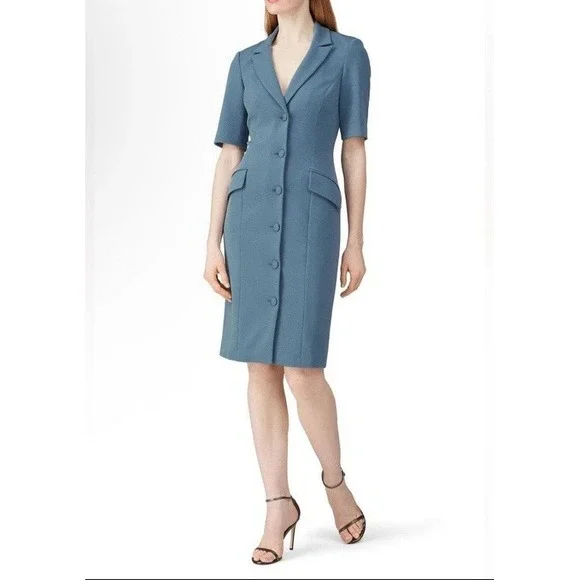 Badgley Mischka Blue Blazer Dress. Size 8 - Picture 1 of 8